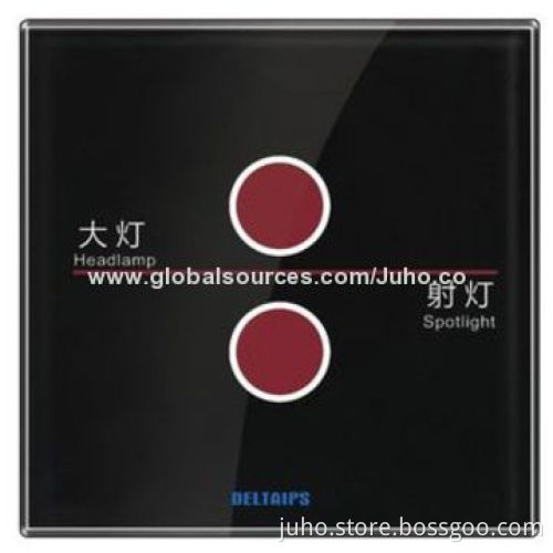 4-gang Touch Sensor, Light Touch Switch, Crystal Glass Panel with LED Indicator